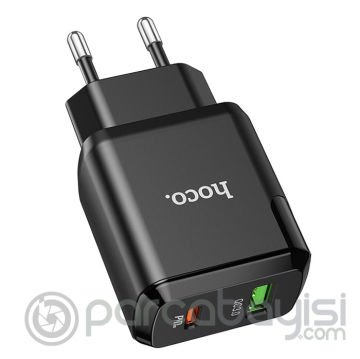 HOCO N5 PD20W QC3.0 Type-C + USB Hızlı Şarj Adaptörü Şarj Başlığı