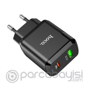HOCO N5 PD20W QC3.0 Type-C + USB Hızlı Şarj Adaptörü Şarj Başlığı