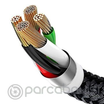 Baseus Three Primary 3in1 30CM Type-C+İPhone+Micro Usb Şarj Kablsu