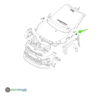 Kia Stonic Dış Dikiz Ayna Köşe Bakaliti Sağ Orjinal | 86190H8000