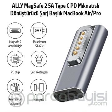 MagSafe MacBook 2 5A Type C PD Mıknatıslı Dönüştürücü Şarj Başlık MacBook Air-Pro