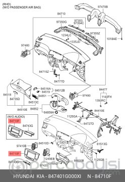 Kia Rio 2005-2010 Teyp Çerçevesi Orjinal | 847401G000XI