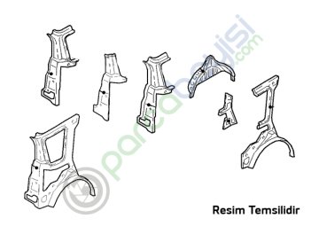 Kia Ceed Arka Çamurluk İç Sacı Sol Orjinal | 715031Hc30