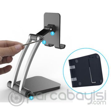 ALLY Katlanabilir Portatif  Telefon Ve Tablet Tutucu Stand Masaüstü Stand