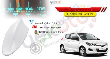 Hyundai İ20 2008-2014 Arası Uyumlu Beyaz Shark Anten Köpek Balığı Anten