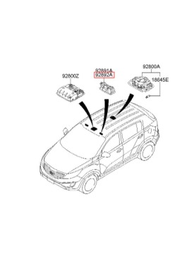 Kia Ceed Tavan Lambası Sağ Orjinal | 928923S000Ed
