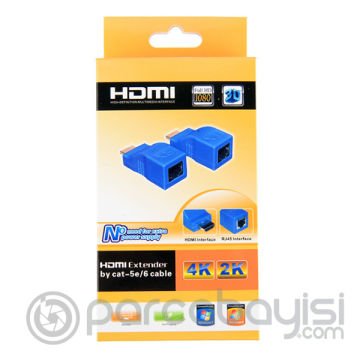 Ally Hdmi Extender 4k 3d Rj45 Cat6 Ile 30m Hdmi Uzatıcı