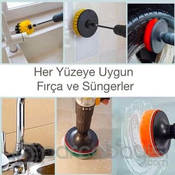 ALLY 31 Parça Çok Amaçlı Ev Banyo ve Araç Matkap Ucu Temizlik Seti