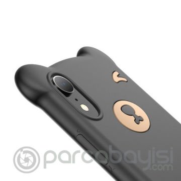 Baseus İPhone Xs Max Bear Sevimli Ayı Figür Soft Silikon Kılıf