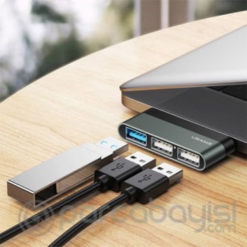 USAMS US-SJ461 Type-C Mini HUB Type-C to 3 USB 3.0 - 2.0 Hub