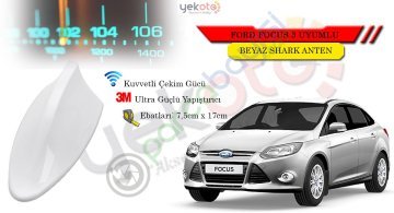 Ford Focus 3 Uyumlu Beyaz Shark Anten Köpek Balığı Anten