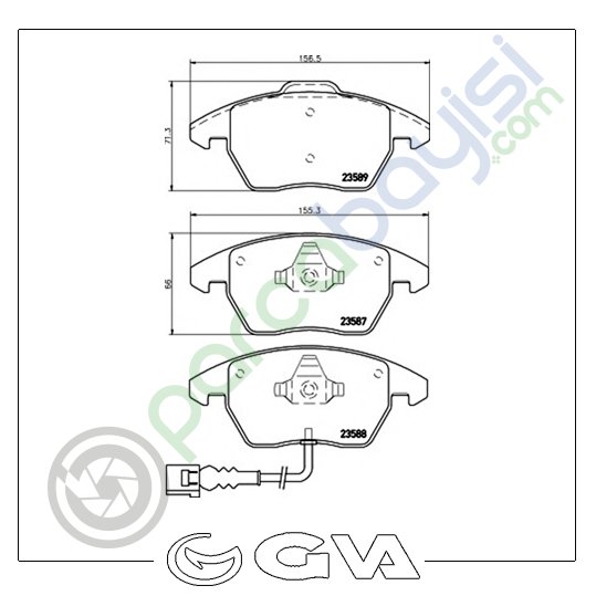 Volkswagen Polo Ön Balata Seti 2009 Sonrası 1K0698151-1K0698151E-Wva23587