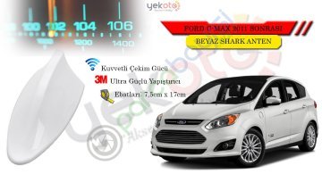 Ford C-Max 2011 Sonrası Uyumlu Beyaz Shark Anten Köpek Balığı Anten