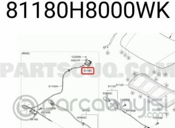 Ön Kaput Açma Kolu Orjinal | 81180H8000Wk