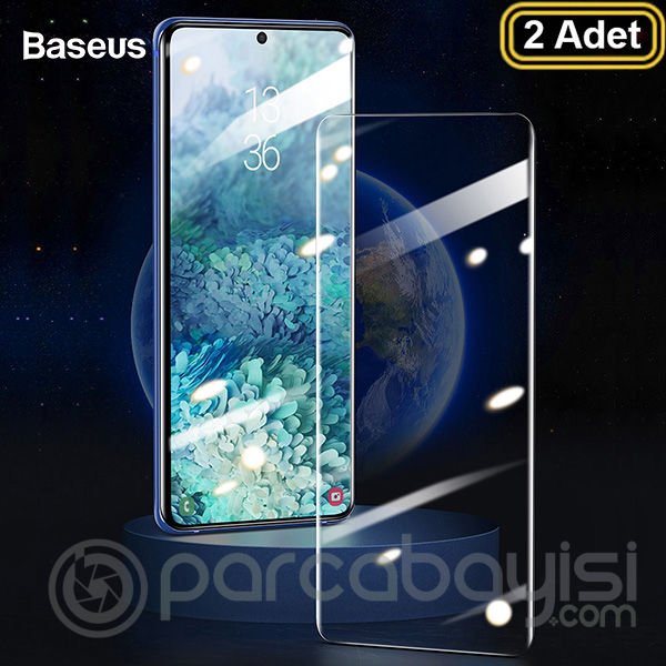 BASEUS Curved- Galaxy S20 Full Kaplama UV Tempered Cam Koruyucu 2Adet