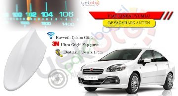 Fiat Linea Uyumlu Beyaz Shark Anten Köpek Balığı Anten