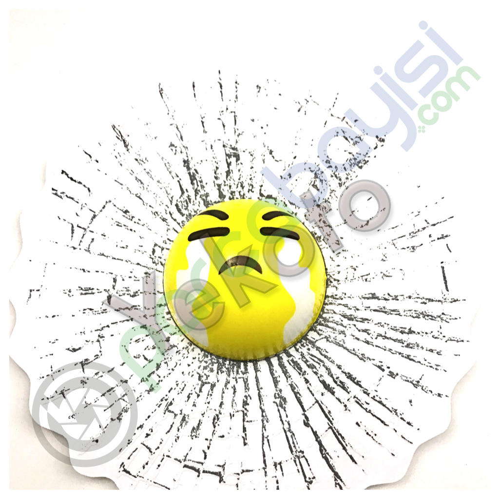 3D Yeni Tarz Emoji Ve Top Sticker Ağlayan Surat