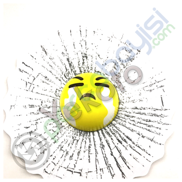 3D Yeni Tarz Emoji Ve Top Sticker Ağlayan Surat