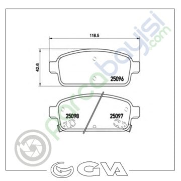 Opel Astra Arka Balata Seti 2012 Sonrası 542039-542040-13300867-Wva25096