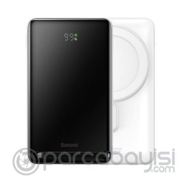 Baseus Standlı 20W 10000mAh Manyetik Kablosuz Hızlı Şarj Powerbank+50CM Hızlı Şarj Type-C Kablosu