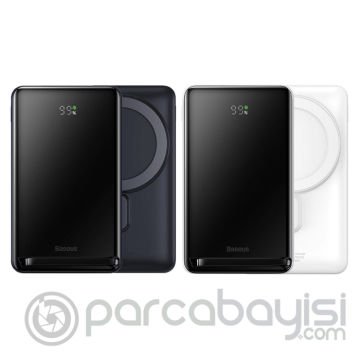 Baseus Standlı 20W 10000mAh Manyetik Kablosuz Hızlı Şarj Powerbank+50CM Hızlı Şarj Type-C Kablosu