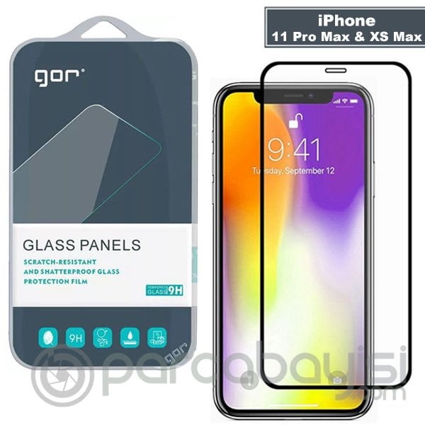 GOR İPhone 11 Pro Max -XS Max 9D Hardening Tempered Full Cam Ekran Koruyucu