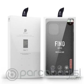 Dux Ducis Fino Serisi iPhone 11 6.1inç Kılıf Premium Dokuma Silikon Kılıf