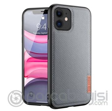 Dux Ducis Fino Serisi iPhone 11 6.1inç Kılıf Premium Dokuma Silikon Kılıf