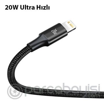 Baseus Rapid Series PD 20W 3in1 Type-C to Type-C + Lightning + Micro Hızlı Şarj Kablosu 1.5m