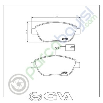 Fiat Punto 1.3 Mjt Ön Balata Seti 2005 Sonrası 77364875-77364473-77363958