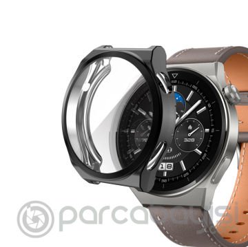 Ally Huaewei Watch GT 3 Pro 43mm Kılıf 360 Full Koruma Ultra İnce Silikon Kılıf