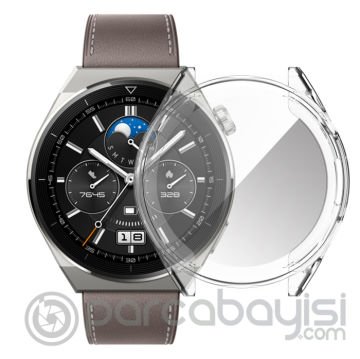 Ally Huaewei Watch GT 3 Pro 43mm Kılıf 360 Full Koruma Ultra İnce Silikon Kılıf