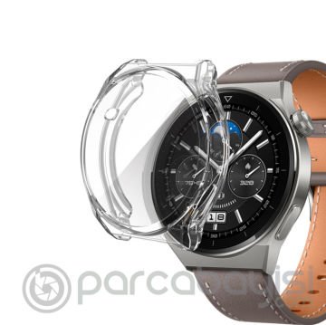 Ally Huaewei Watch GT 3 Pro 43mm Kılıf 360 Full Koruma Ultra İnce Silikon Kılıf