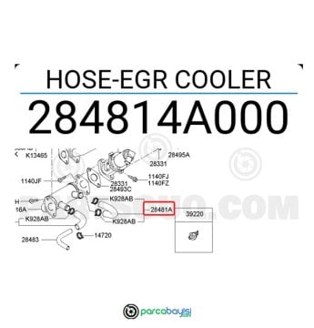 Egr Soğutucusu Hortumu Orjinal | 284814A000