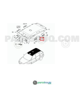 Kia Sportage Tavan Tutamak Vida Kapağı Orjinal  | 853972E000EZ