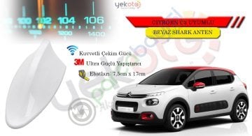 Citroen C3 Uyumlu Beyaz Shark Anten Köpek Balığı Anten