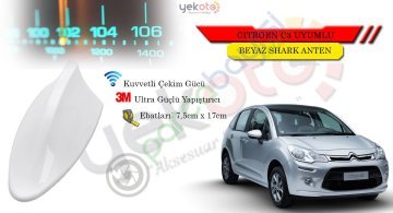 Citroen C3 Uyumlu Beyaz Shark Anten Köpek Balığı Anten