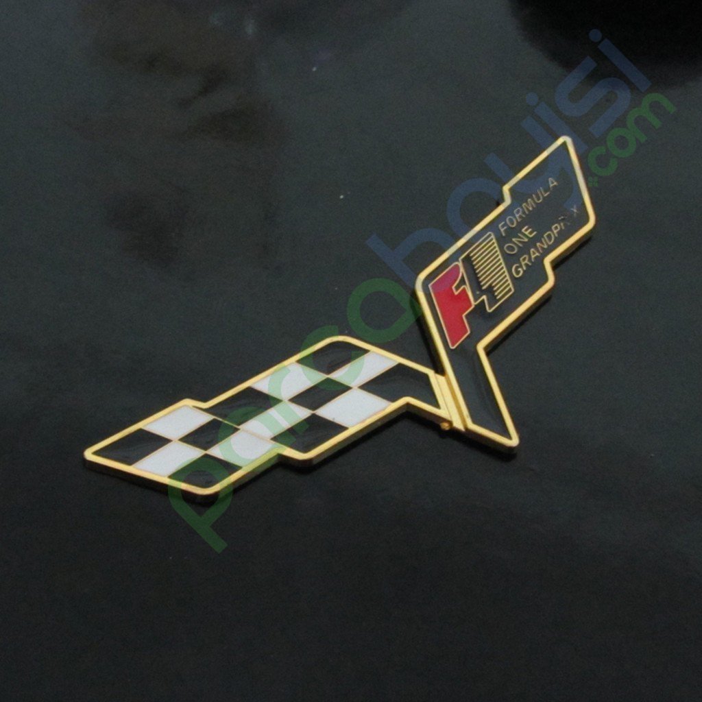F1 Formula Grand Prix Metal 3D Amblem Logo Orjinal Style Büyük Boy