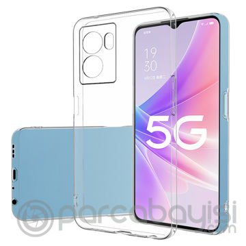 Ally OPPO A57 (2022) Kılıf Kamera Korumalı Ultra İnce Şeffaf Silikon Kılıf