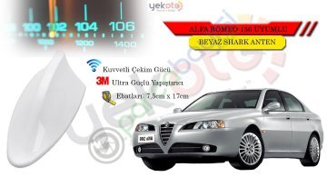 Alfa Romeo 156 Uyumlu Beyaz Shark Anten Köpek Balığı Anten