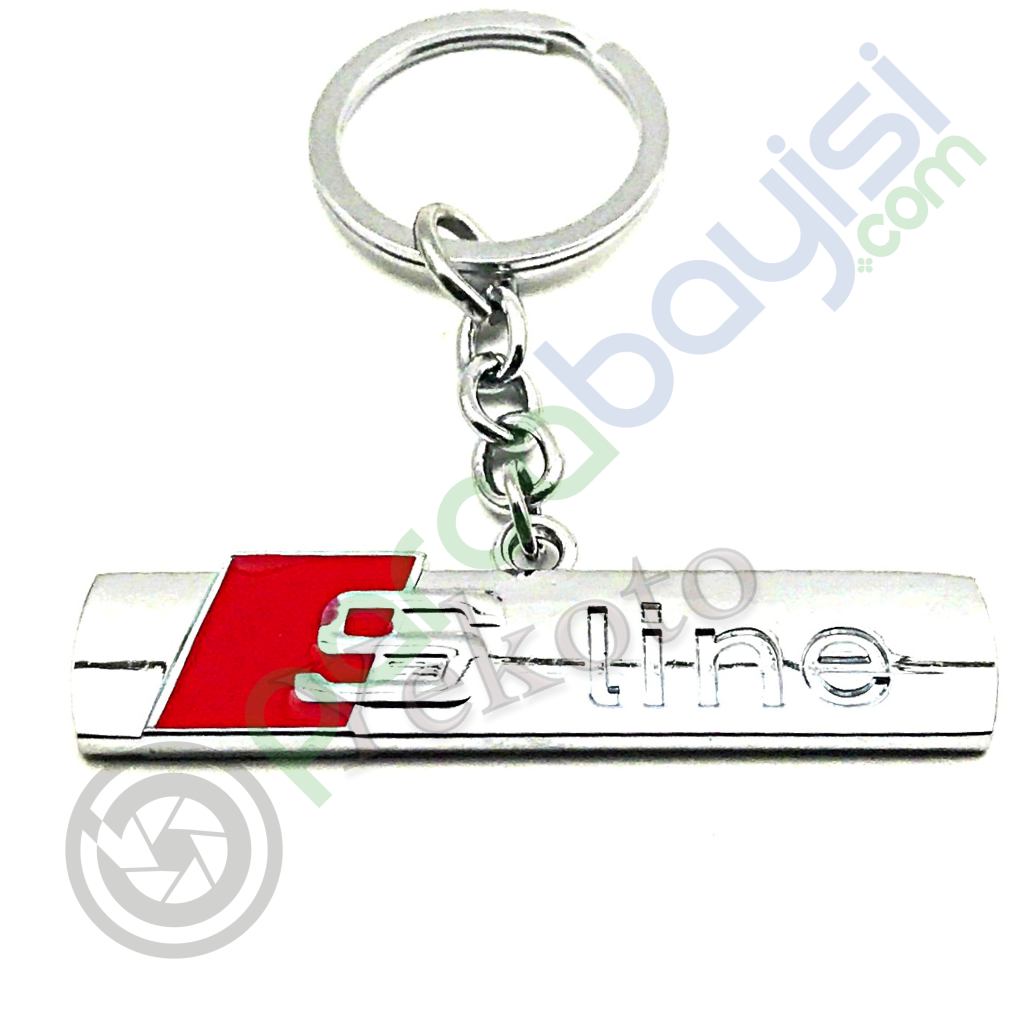 Sline Metal Anahtarlık Krom Çift Yönlü Anahtarlık