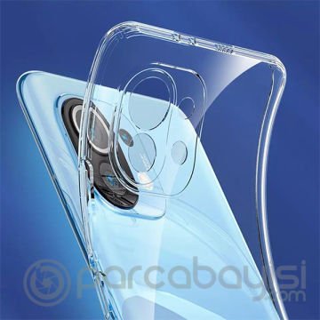 GOR Xiaomi Mi 11 Kılıf Kamera Korumalı Şeffaf Silikon Kılıf