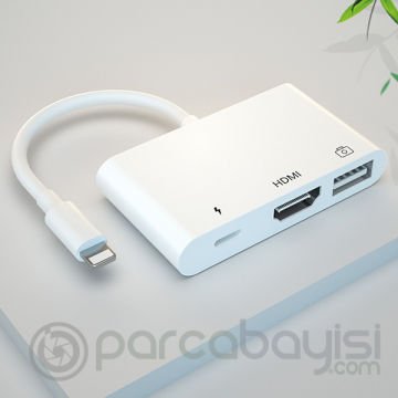 Ally İPhone-Lightning Hdmi Dijital AV Adaptör+ OTG Usb Hub