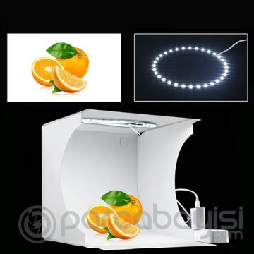 Puluz 23*23cm Katlanabilir Mini Led Işıklı Fotoğraf Studyosu,Çadırı
