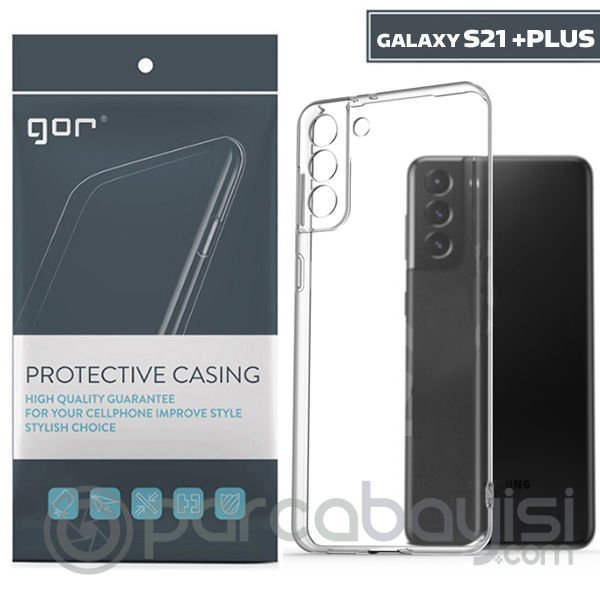GOR Samsung Galaxy S21+ Plus Kılıf Kamera Korumalı Şeffaf Silikon Kılıf