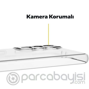 GOR Samsung Galaxy S21+ Plus Kılıf Kamera Korumalı Şeffaf Silikon Kılıf