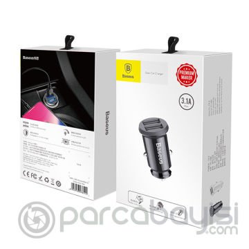 Baseus Grain Mini Dual Usb 3.1A Max Çıkışlı Hızlı Araç Şarj Başlık