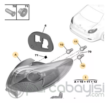 PEUGEOUT 207 STOP FEU AR | PEUGEOUT ORJİNAL | 6351.FY