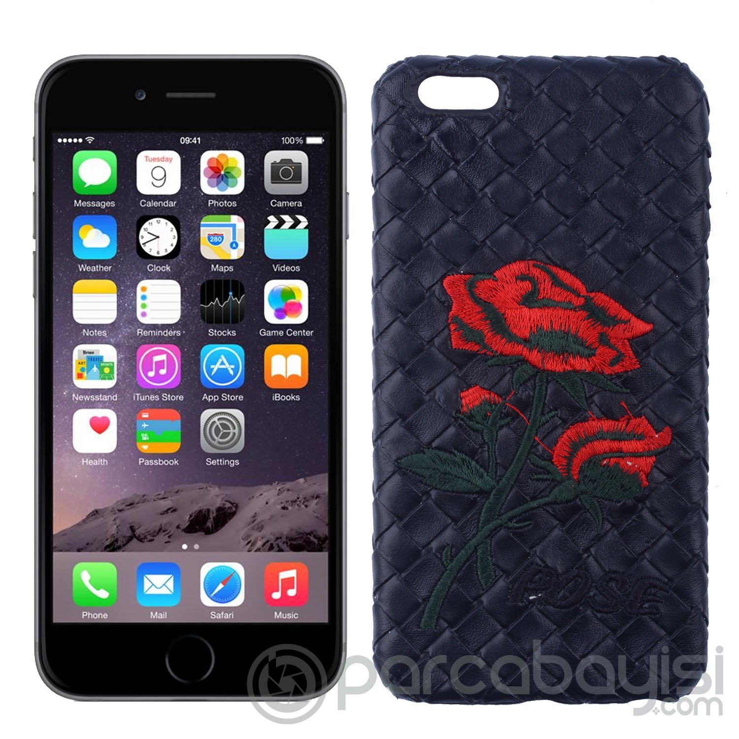 Ally Apple İphone 6, 6s Plus Gül El İşlemeli Pc Kılıf