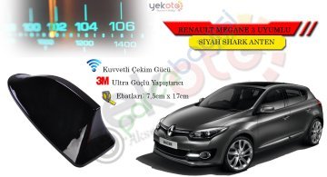 Renault Megane 3 Uyumlu Siyah Shark Anten Köpek Balığı Anten